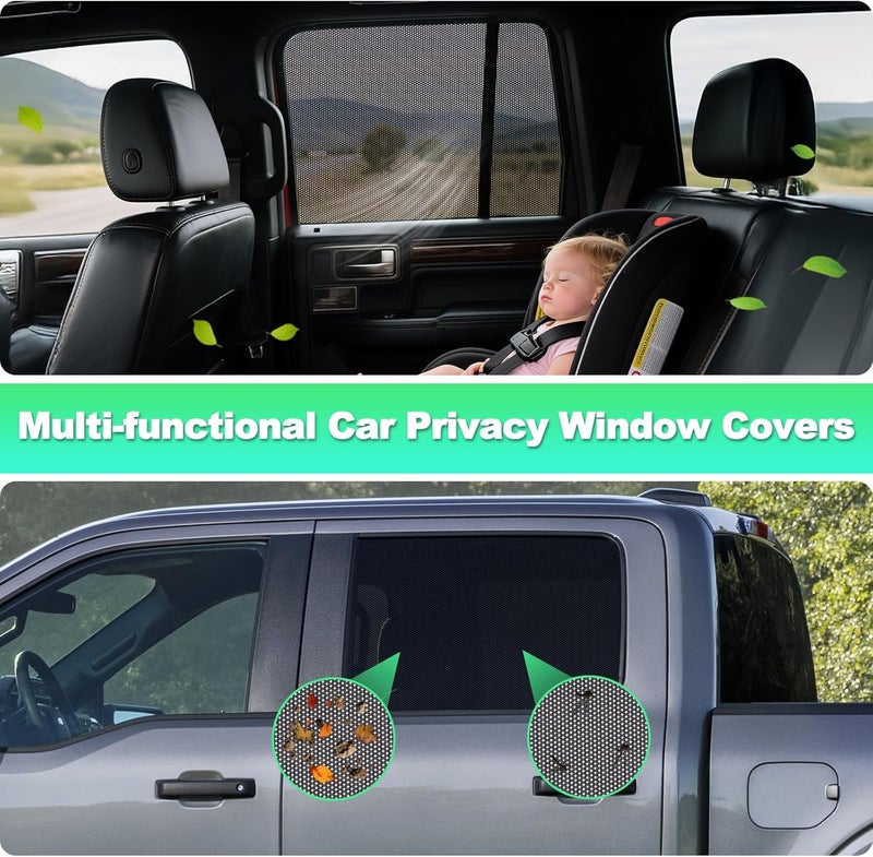 KOCZIL 2015-2020 f150 Window Shades - Rear Side Window Sun Shade for Baby, Breathable Mesh Car Privacy Window Covers, UV Protection and Heat Insulation for Road Trips, Napping, Camping (2 PCS) - Image 3